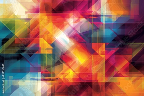 Abstract geometric background with bright colors and shapes. Perfect for use in digital designs  presentations  branding  and web graphics.