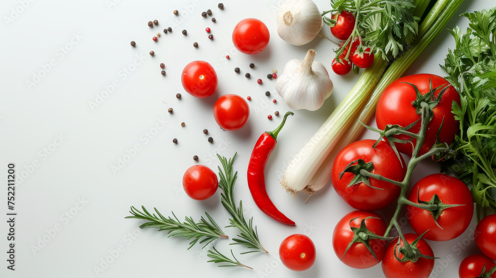 fresh vegetables on white background fresh vegetables on white background