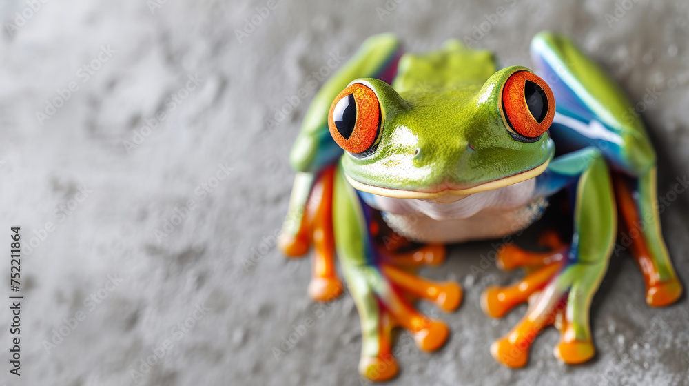 Naklejka premium frog on white background