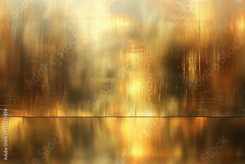 Golden metal background with polished, brushed texture for design © Areesha
