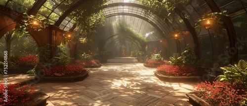 Landscape of Ethereal Greenhouse Guardian with Butterfly  Unreal Engine 3D