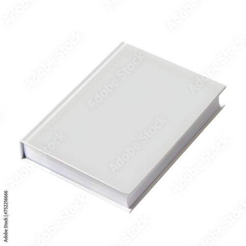 blank book cover on transparent background
