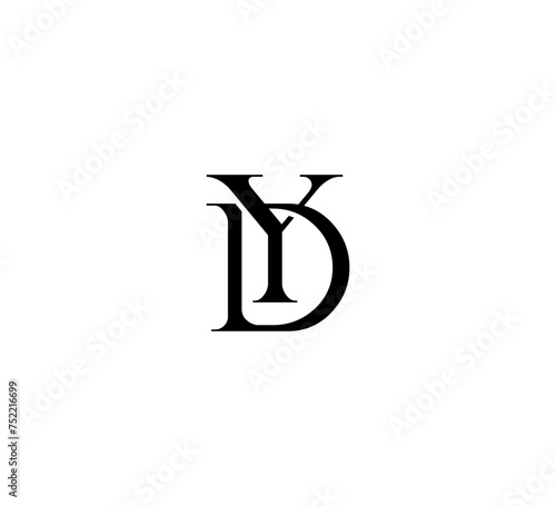 Initial Letter Logo. Logotype design. Simple Luxury Black Flat Vector YD