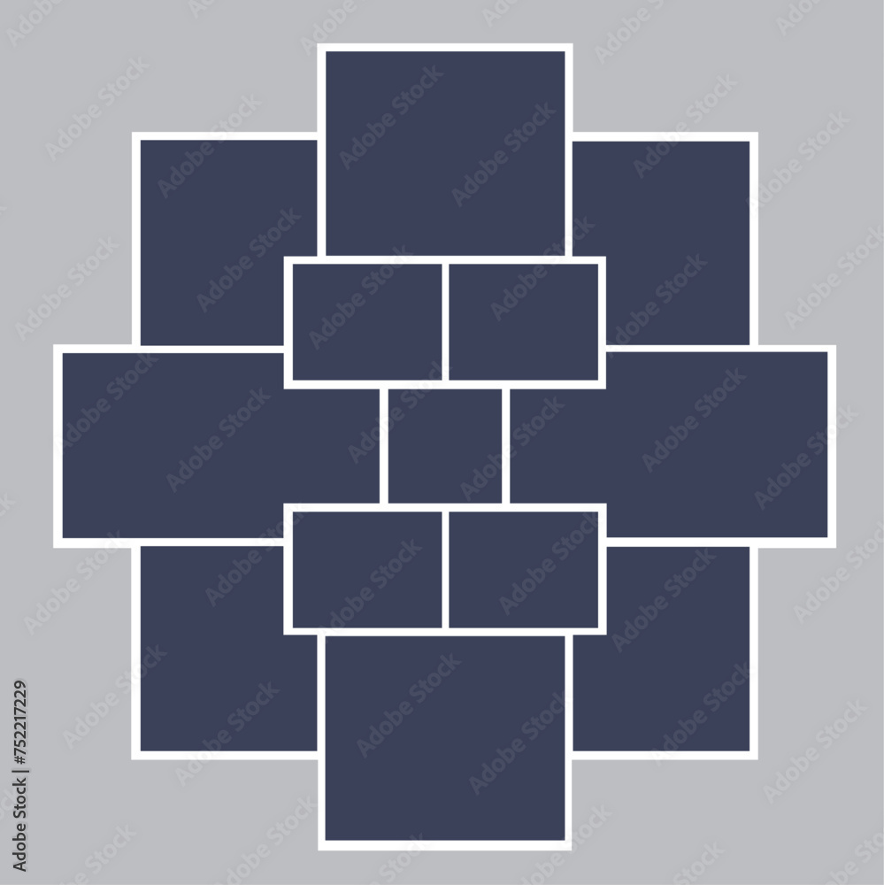13 photo collage template. vector illustration, new collections 13 photo collage template. vector illustration, new collections