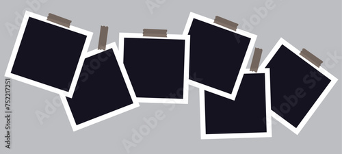 6 photo collage template. vector illustration, new collections