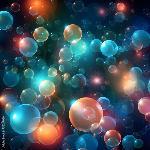 colorful light bubble, glow bokeh, illustration wallpaper backgrounds.