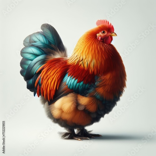 rooster isolated on white background © Садыг Сеид-заде