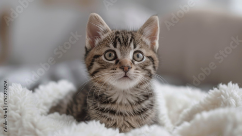 kitty on white background © Vladislav