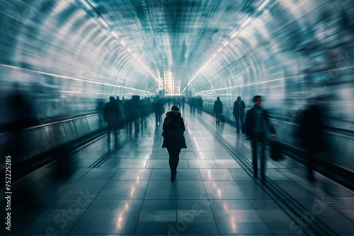 Futuristic commute in urban tunnel © bluebeat76