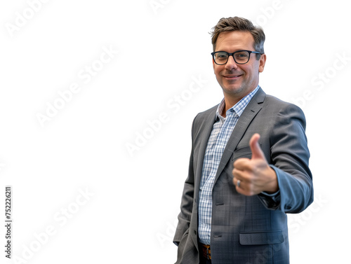 A business man wearing a suit.Trasparent background