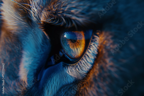 Extreme close up of animals eye photo