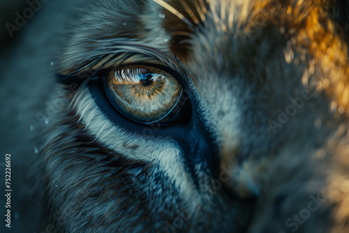 Extreme close up of animals eye photo