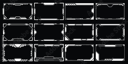 Sci-fi futuristic hud dashboard display virtual reality technology screen. User Interface set. Statistics, Data information infographic. Vector graphic