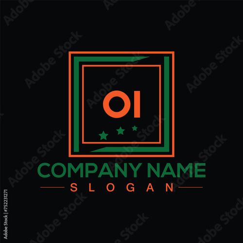 Letter OI logo design template vector for corporate business
