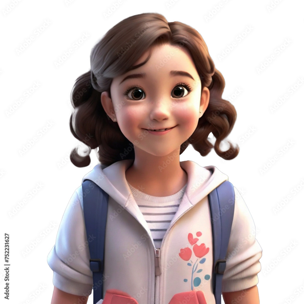 cute little student girl cute little student girl