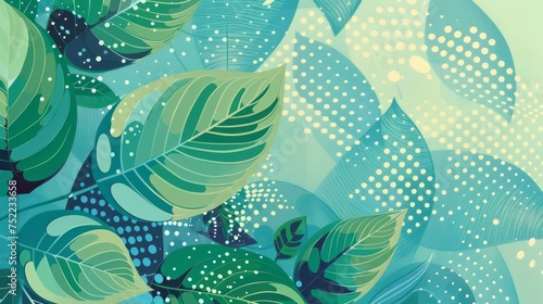 Abstract spring leaves background