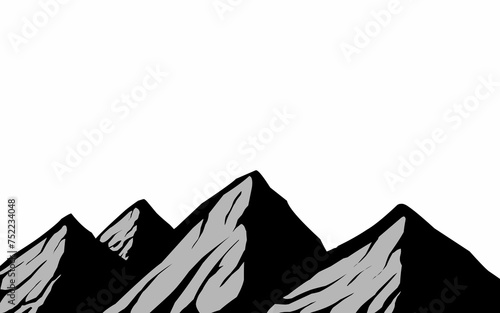 Cliff and mountain vector illustration