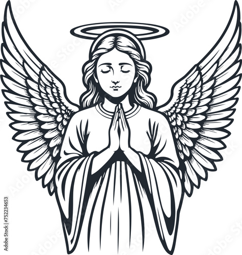 Angel, vector illustration