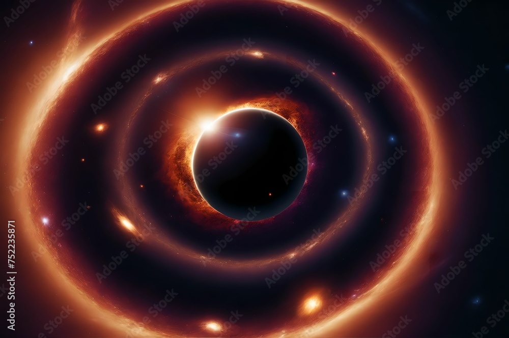 planets galaxy black hole Space