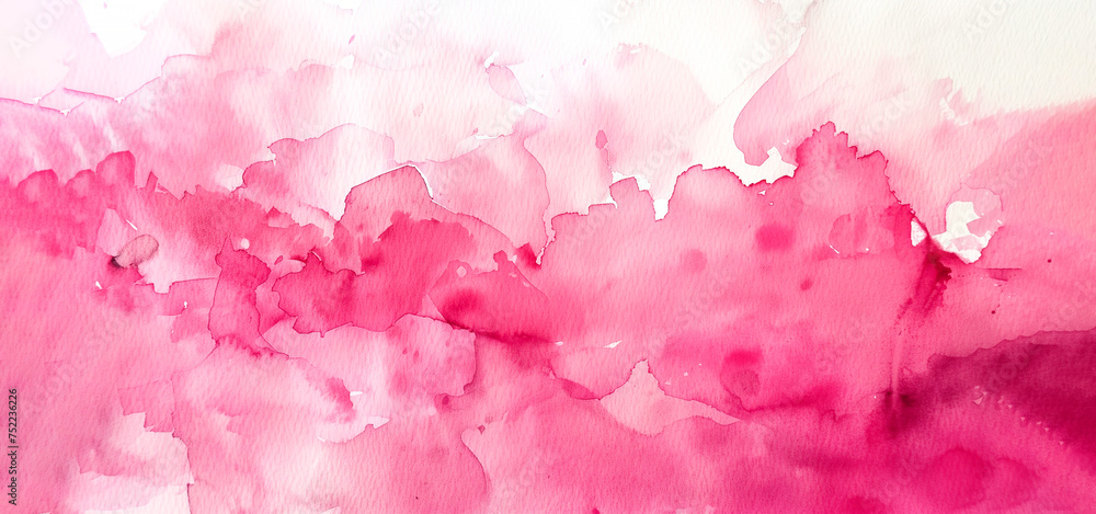 Fototapeta premium Watercolor abstract pink, delicate background with paper texture.