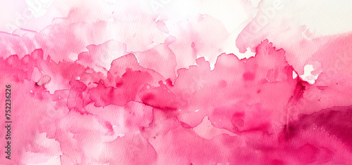 Watercolor abstract pink, delicate background with paper texture.