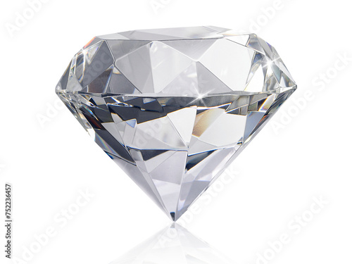 Large Clear Diamond, transparent background
