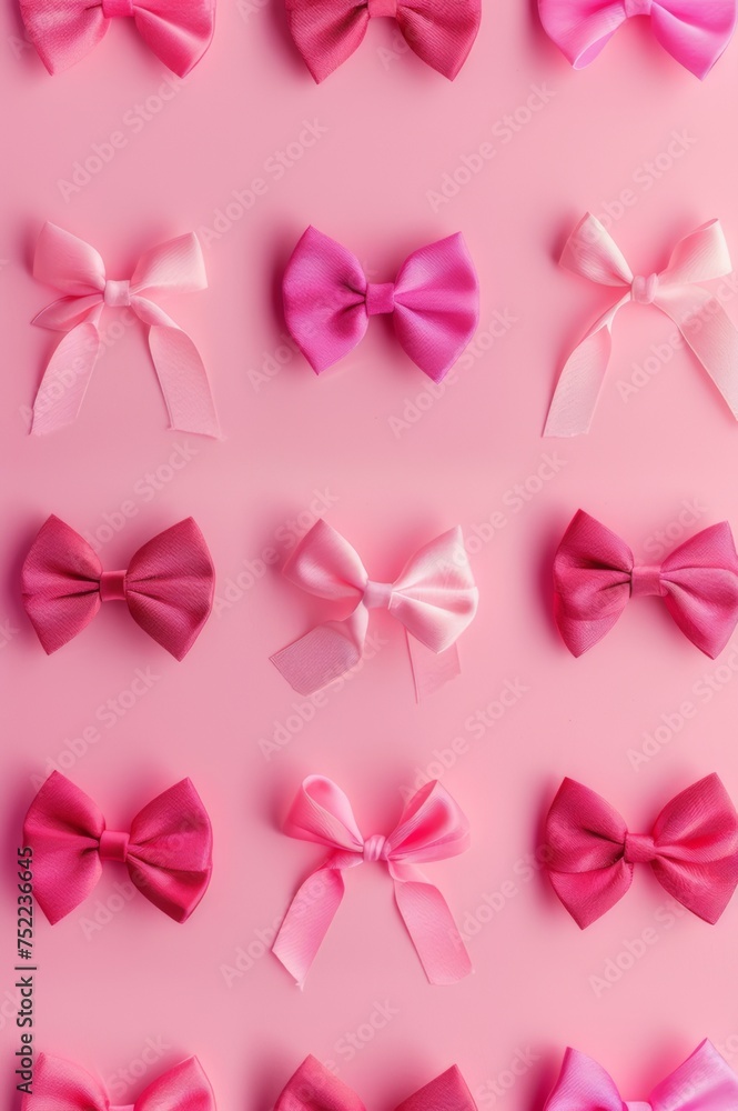 Pattern de lazos coquette, cintas de colores rosas aesthetic para decoración del pelo Pattern de lazos coquette, cintas de colores rosas aesthetic para decoración del pelo