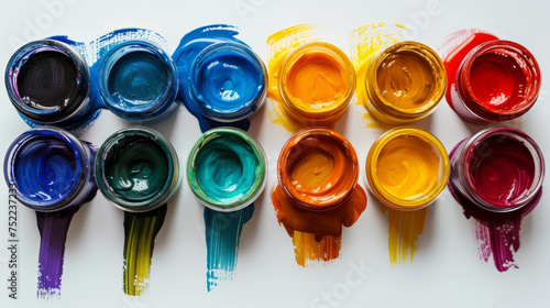 oil colours for painting on white background