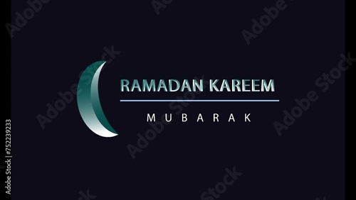 Ramadhan kareem text animation greeting 