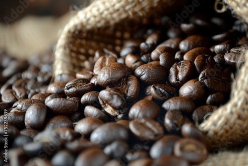 big pile of coffee beans. generative ai