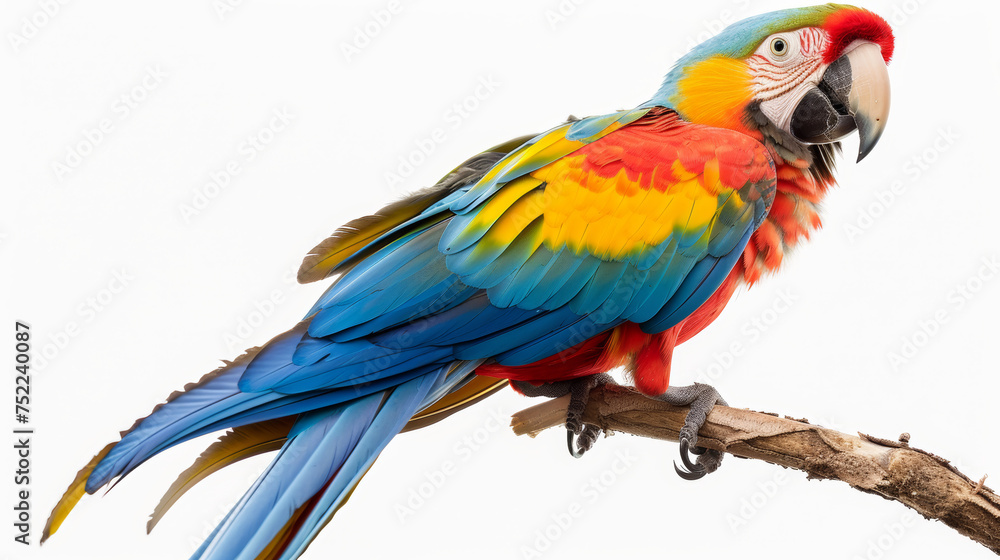 Parrot on white background