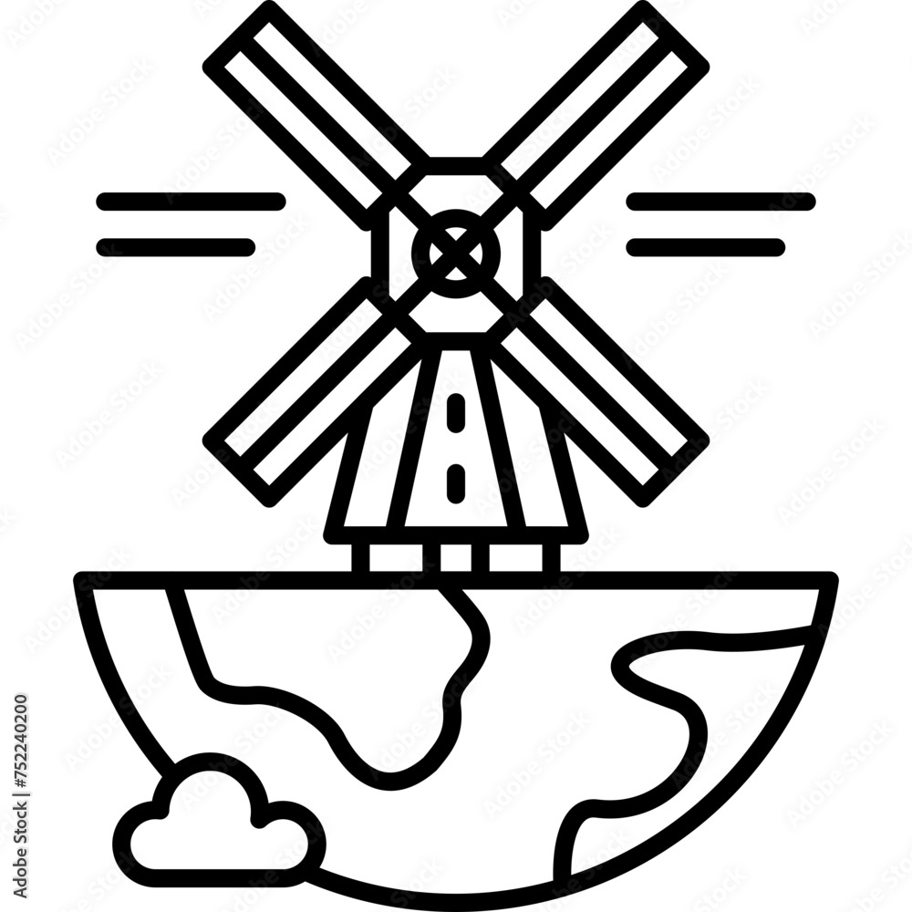 Obraz premium Windmill Icon