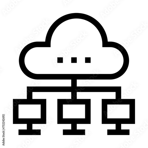 Icono de datos. Nube de ideas, mapa cognitivo, conexión de conceptos. Ilustración vectorial