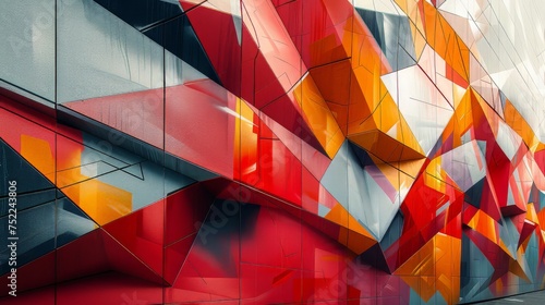 Colorful Wall With Various Shapes and Colors