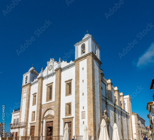 St. Anthony's Church (Santo Antão) at the end of Giraldo Square (Praça do Giraldo), Evora, Alentejo, Portugal photo