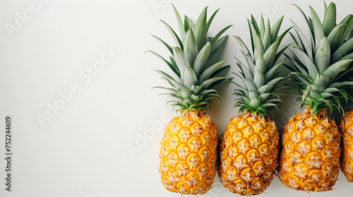 pineapple on white background photo