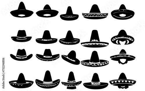 silhouettes of hats