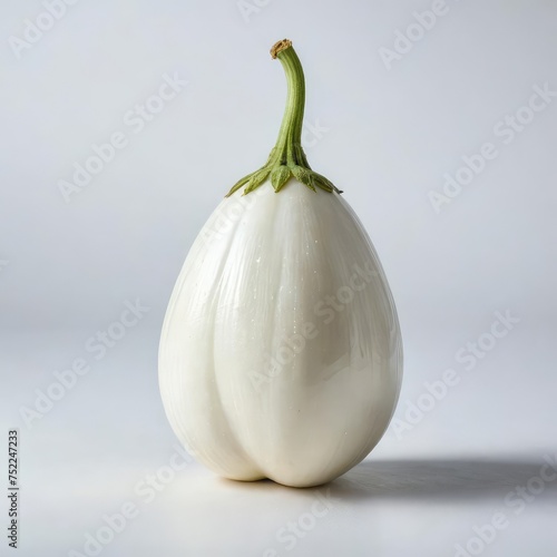 White eggplant isolated on a white 