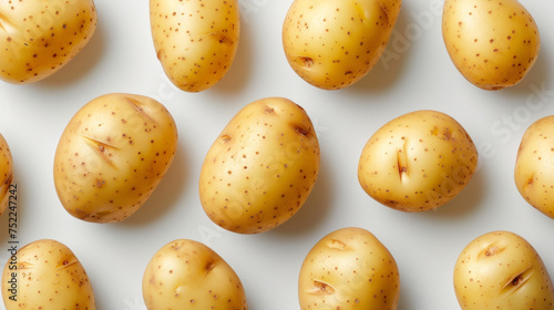 potato on white background