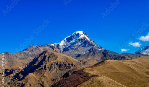 high rocky mountains of the Caucasus in Georgia