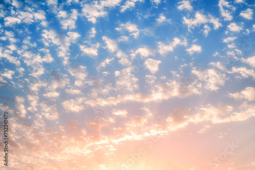 Soft cloudscape on a sunset