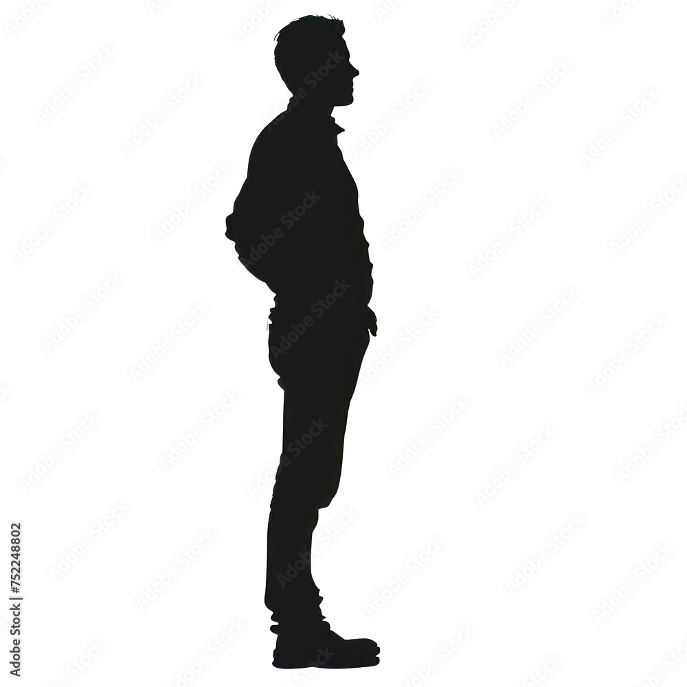 Fototapeta premium A man is standing in front of a white background Isolated on transparent background, PNG