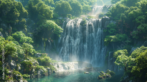 beautiful waterfall view © Robin