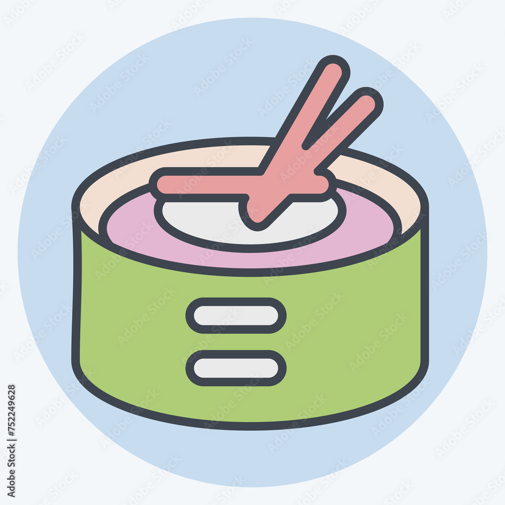 Icon Amok. related to Cambodia symbol. color mate style. simple design editable. simple illustration Icon Amok. related to Cambodia symbol. color mate style. simple design editable. simple illustration