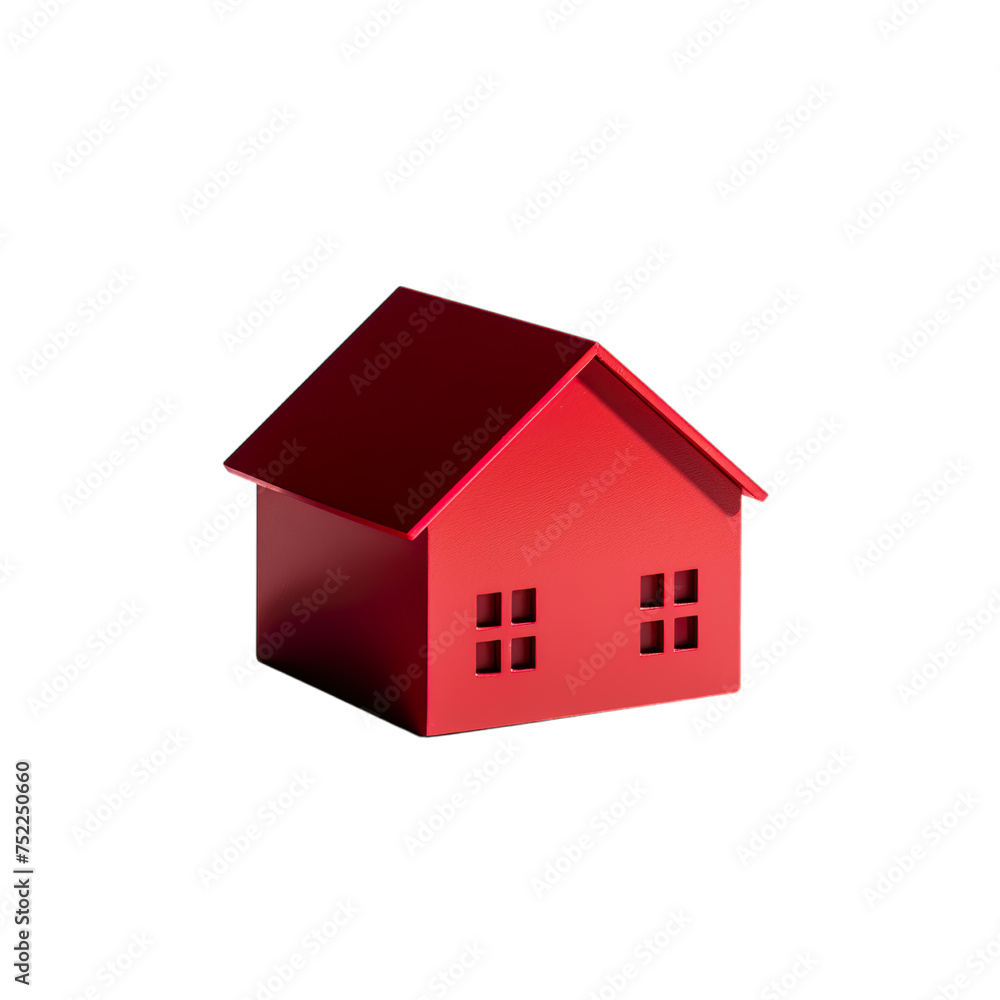 red house isolated on white red house isolated on white
