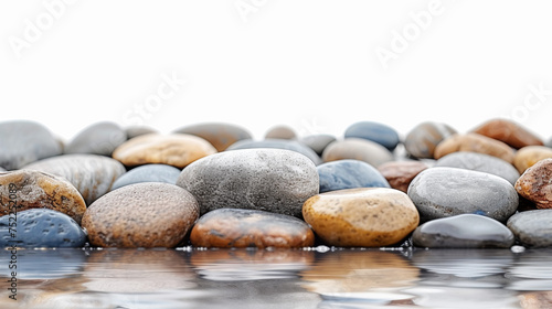 rocks on white background photo