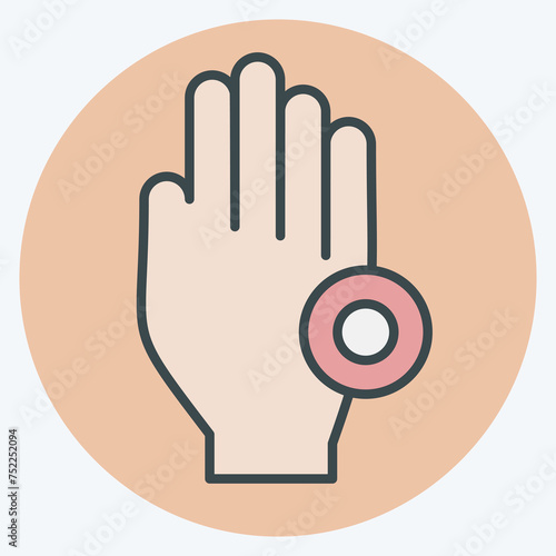 Icon Phantom Pain. related to Body Ache symbol. color mate style. simple design editable. simple illustration