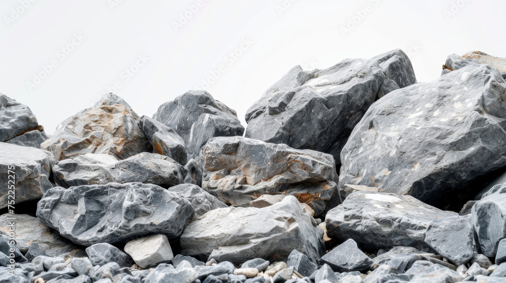 rocks on white background