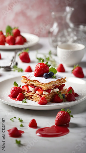 featuring Pied à Terre’s Strawberry Millefeuille crafted in molecular kitchen style, beautifully decorated with intricate details