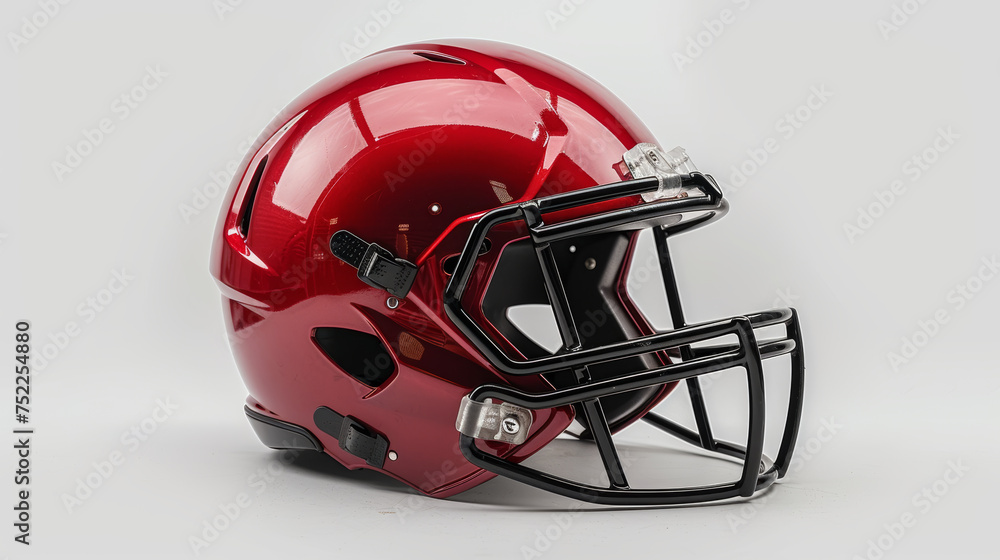 Fototapeta premium Rugby helmet on white background